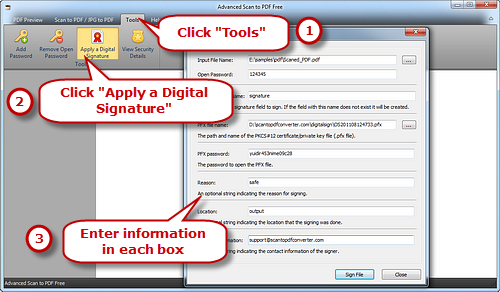 Apply Digital Signature to PDF