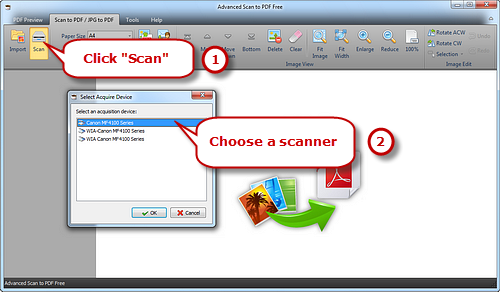 rotate pdf page with scansnap