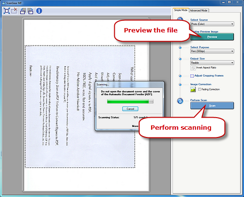 how to create a pdf file from a scanned document
